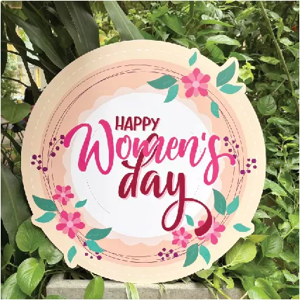 Biển treo trang trí quốc tế phụ nữ chất liệu focmex