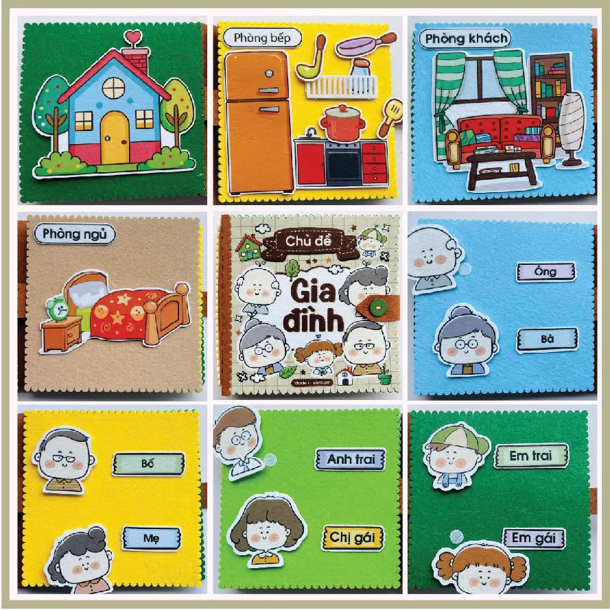 Sách vải chủ đề gia đình