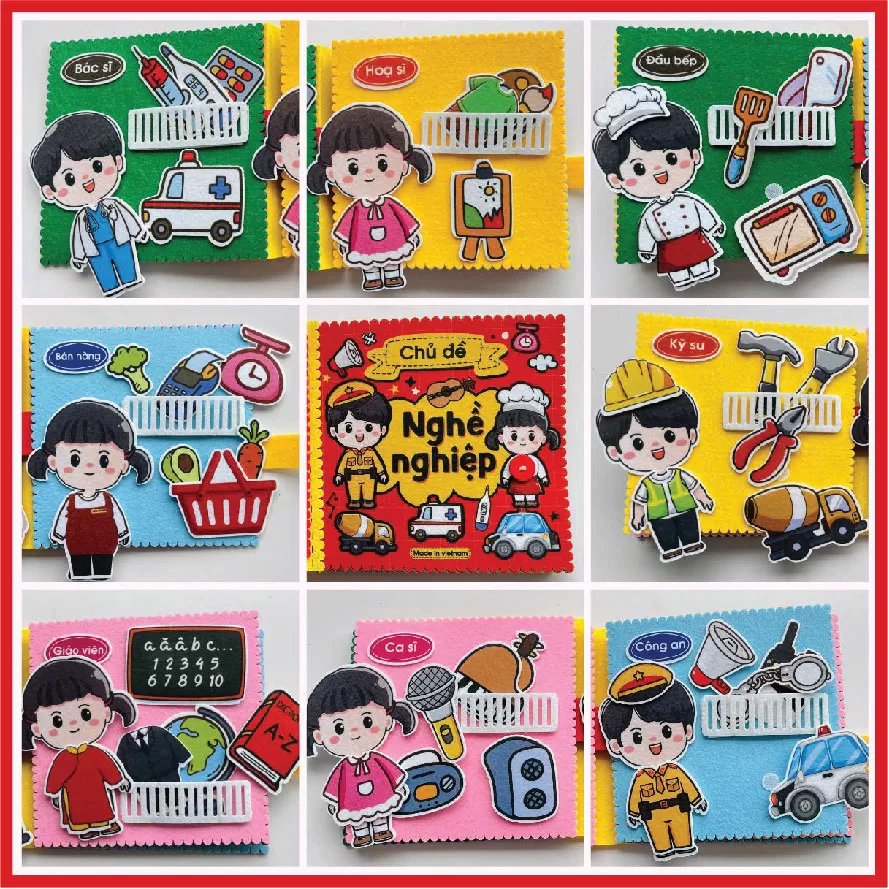Sách vải chủ đề nghề nghiệp