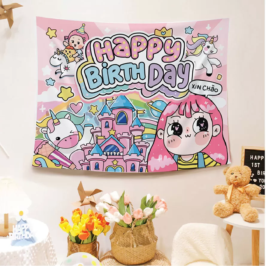 Phông in trang trí sinh nhật