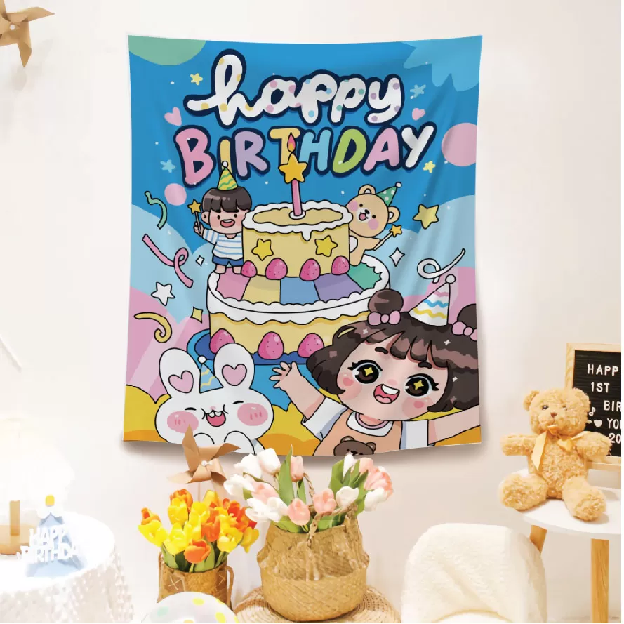 Phông in trang trí sinh nhật