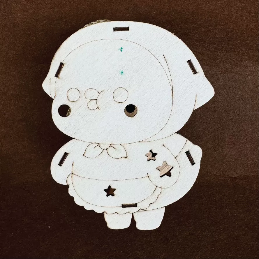 Đèn lồng gỗ tô màu mẫu vịt