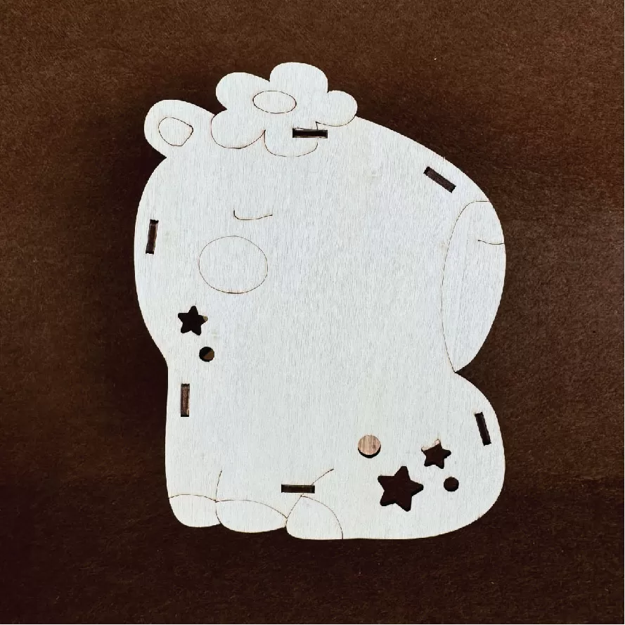 Đèn lồng gỗ tô màu mẫu capybara