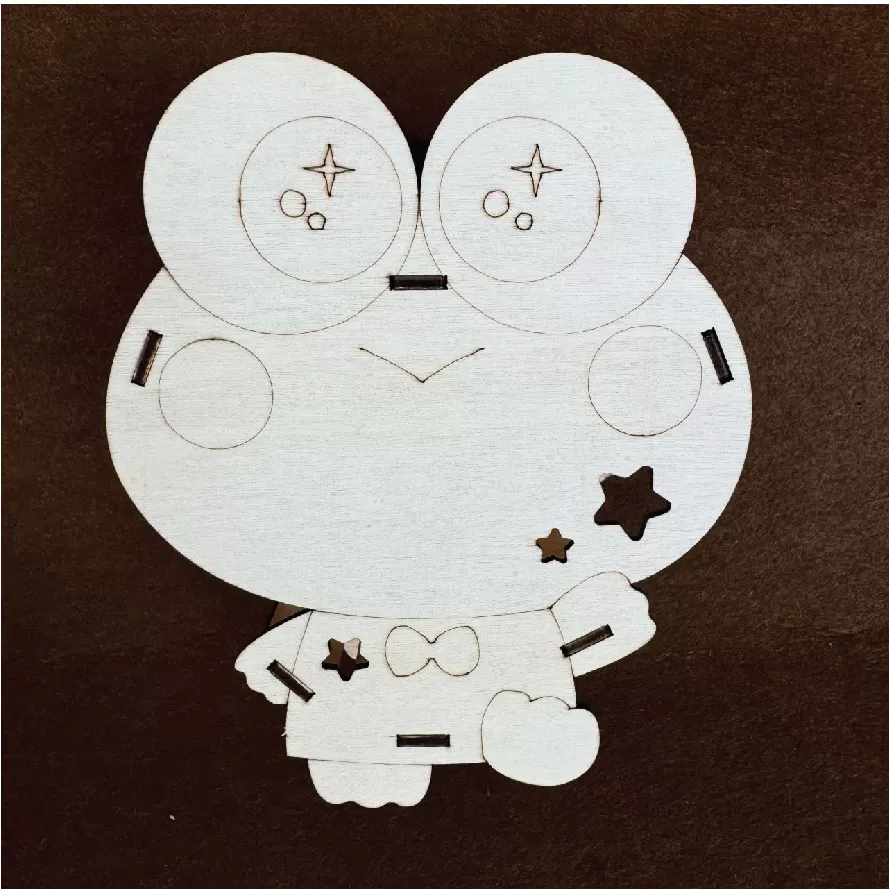 Đèn lồng gỗ tô màu mẫu ếch