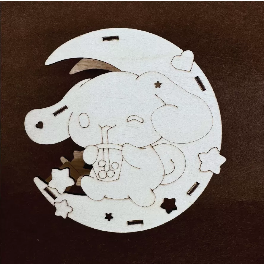 Đèn lồng gỗ tô màu mẫu cinnamoroll