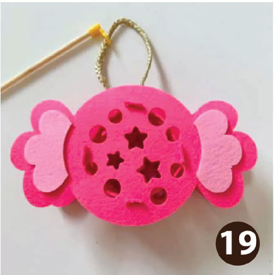 Đèn vải dạ mẫu kẹo hồng