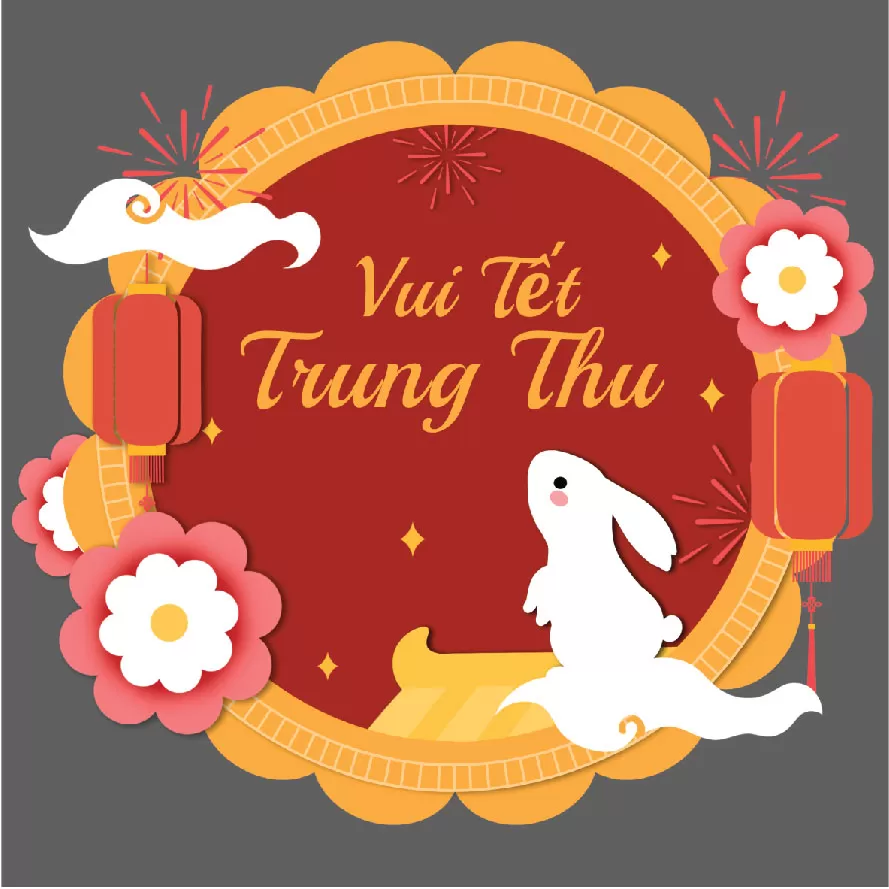  Biển treo trang trí trung thu chất liệu focmex