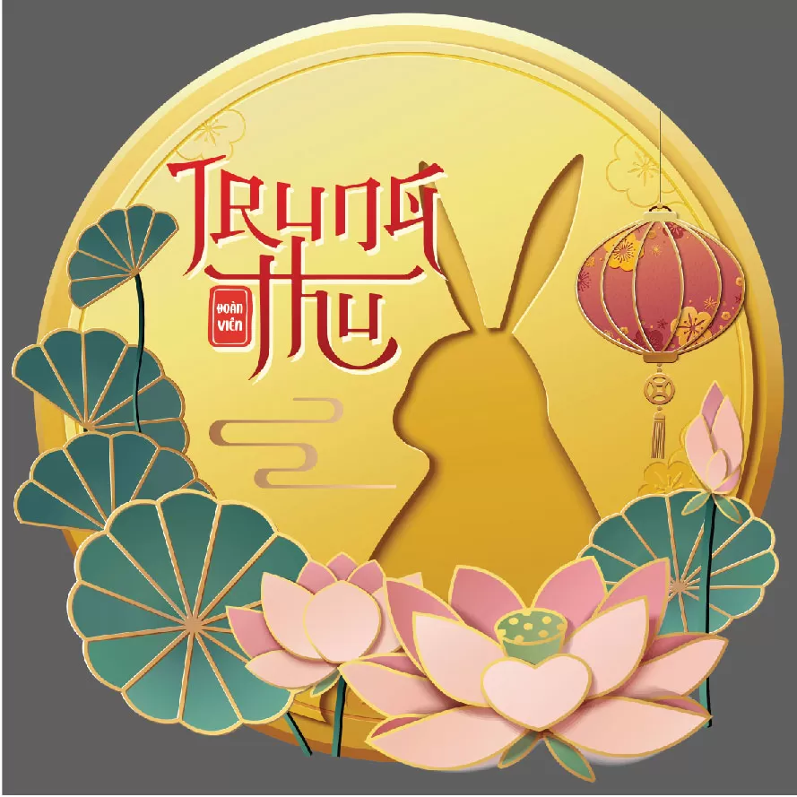  Biển treo trang trí trung thu chất liệu focmex