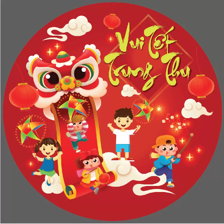  Biển treo trang trí trung thu chất liệu focmex