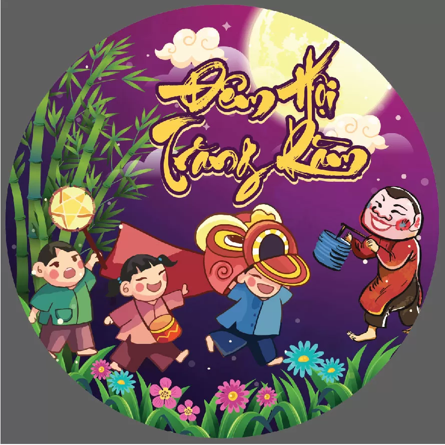  Biển treo trang trí trung thu chất liệu focmex