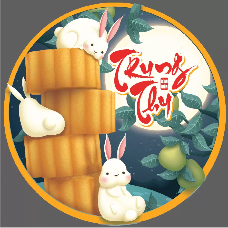  Biển treo trang trí trung thu chất liệu focmex