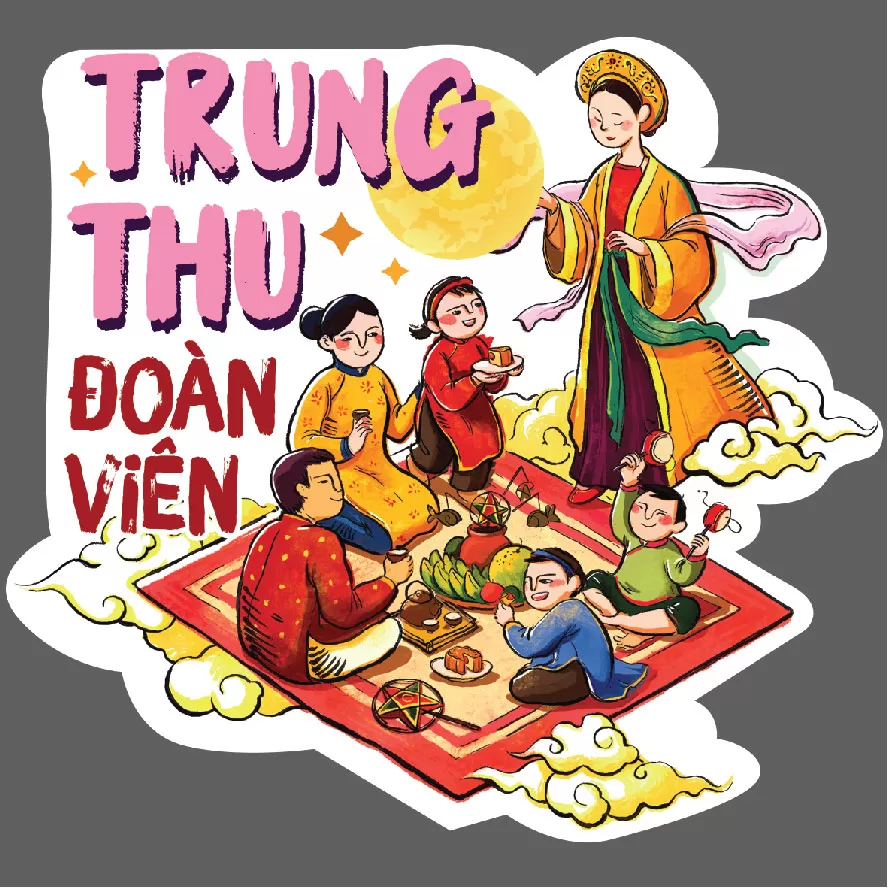  Biển treo trang trí trung thu chất liệu focmex