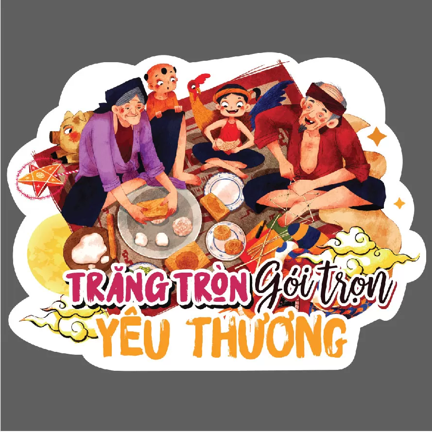  Biển treo trang trí trung thu chất liệu focmex