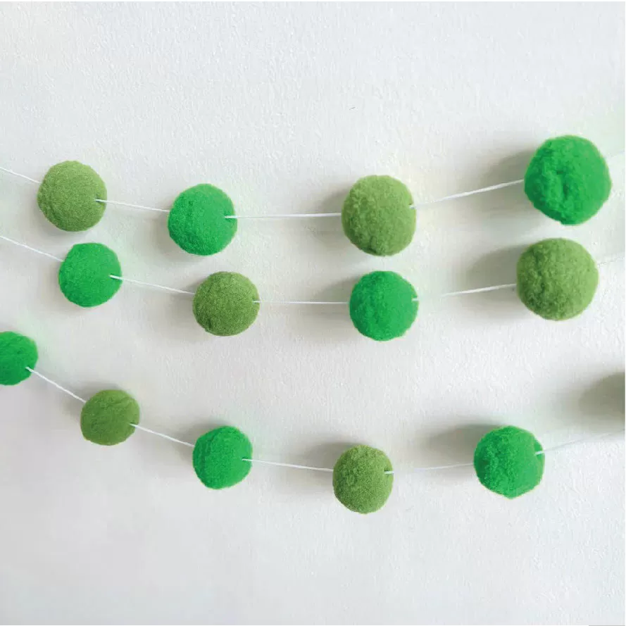 Dây quả bông xanh lá