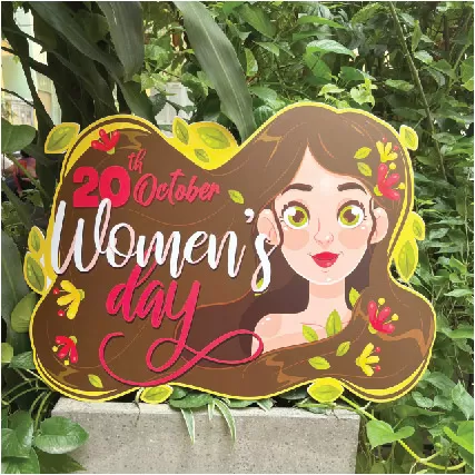  Biển treo trang trí quốc tế phụ nữ chất liệu focmex