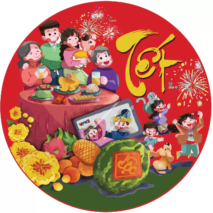 Biển treo trang trí tết chất liệu focmex