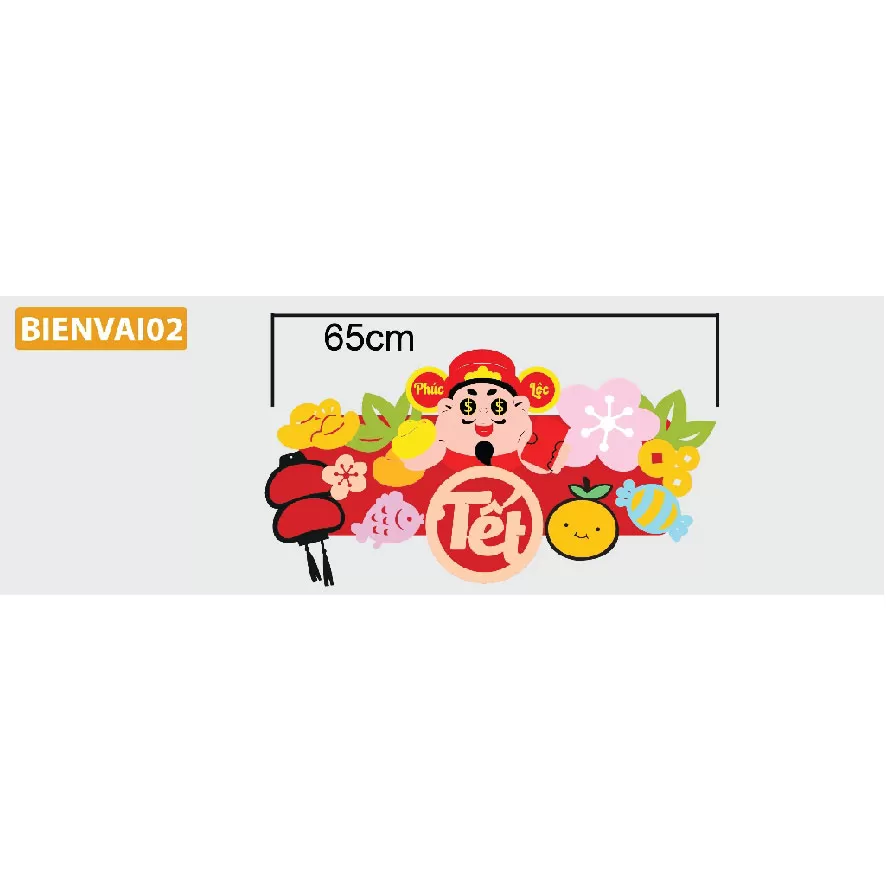 Biển treo TẾT vải dạ dày dặn, handmade trang trí nhà cửa