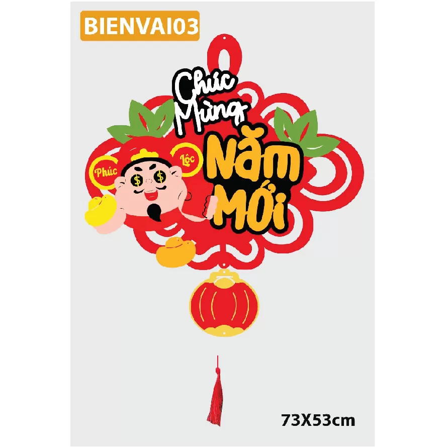 Biển treo TẾT vải dạ dày dặn, handmade trang trí nhà cửa