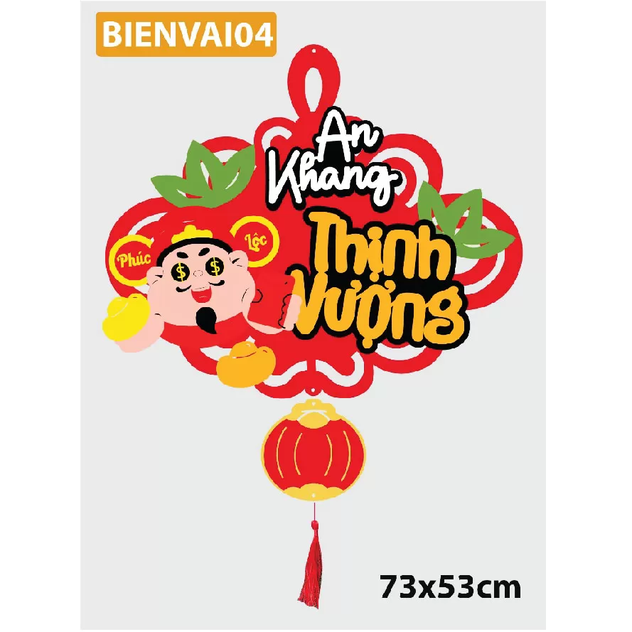 Biển treo TẾT vải dạ dày dặn, handmade trang trí nhà cửa