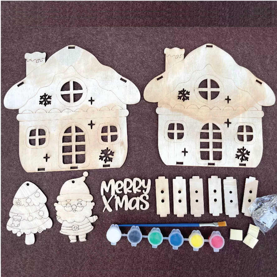 Mô hình trang trí noel kèm đèn LED