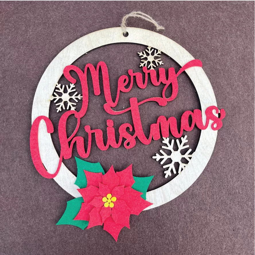 Bảng gỗ NOEL treo cửa trang trí nhà dịp Giáng Sinh