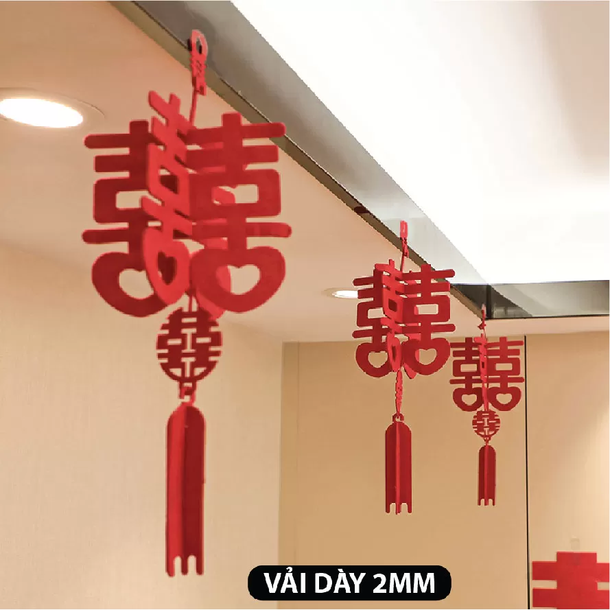 Chữ Hỷ treo 3D