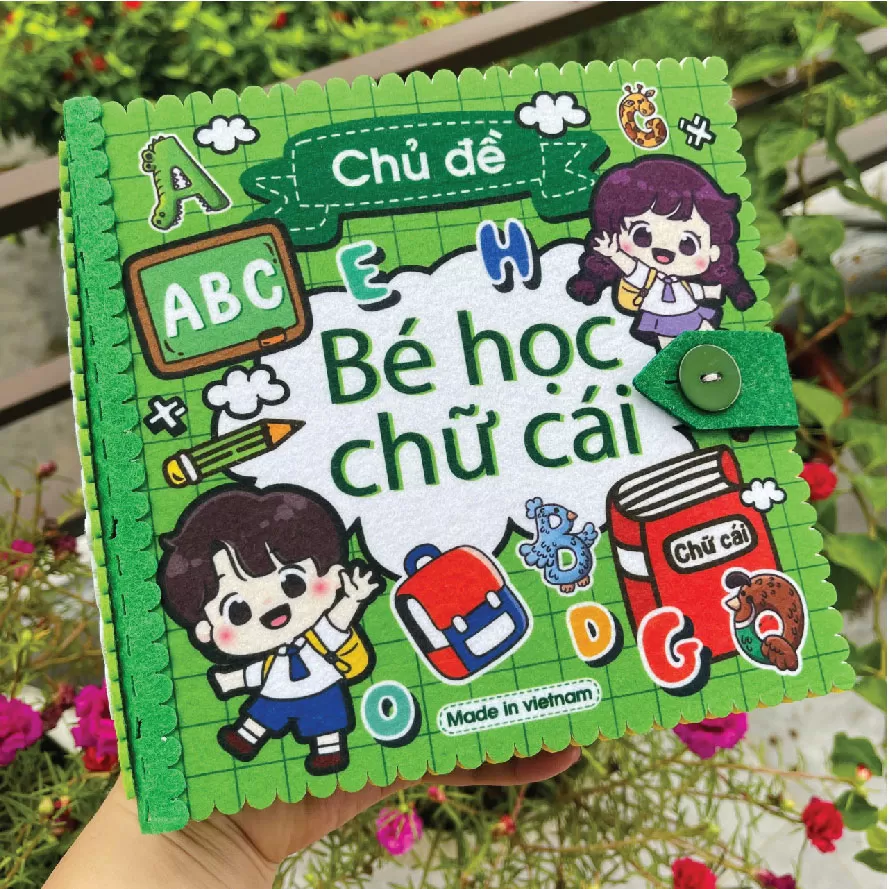 Sách vải chủ đề bé học chữ cái