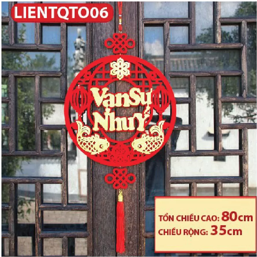 Khánh liễn treo trang trí TẾT SIÊU ĐẸP chất liệu nhung đỏ