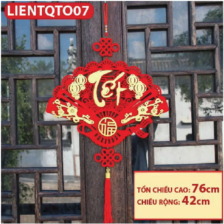 Khánh liễn treo trang trí TẾT SIÊU ĐẸP chất liệu nhung đỏ