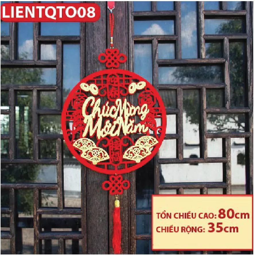 Khánh liễn treo trang trí TẾT SIÊU ĐẸP chất liệu nhung đỏ