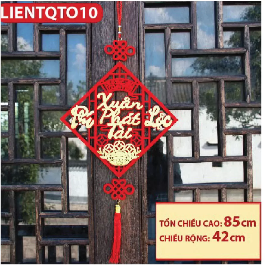 Khánh liễn treo trang trí TẾT SIÊU ĐẸP chất liệu nhung đỏ