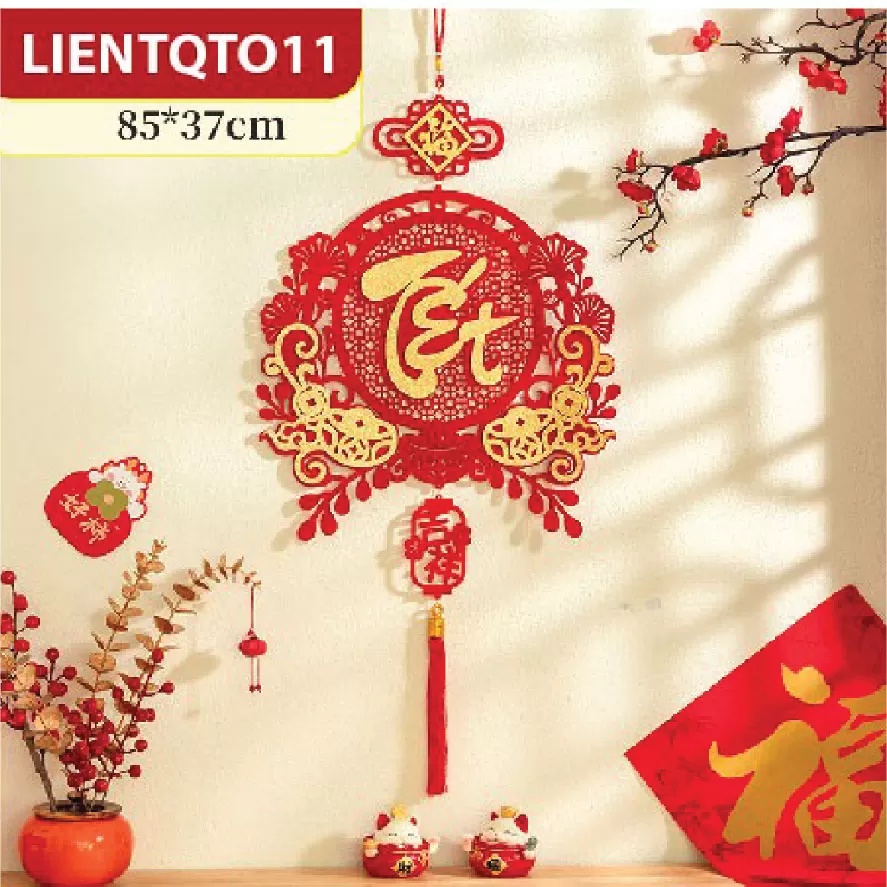 Khánh liễn treo trang trí TẾT SIÊU ĐẸP chất liệu nhung đỏ