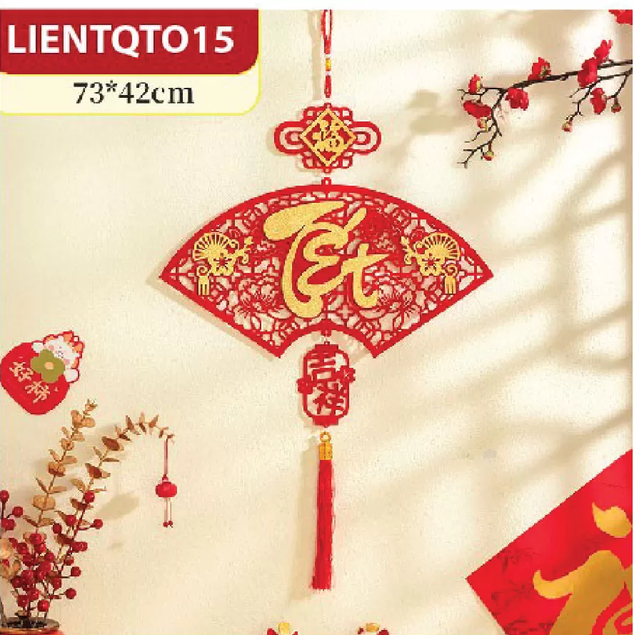 Khánh liễn treo trang trí TẾT SIÊU ĐẸP chất liệu nhung đỏ