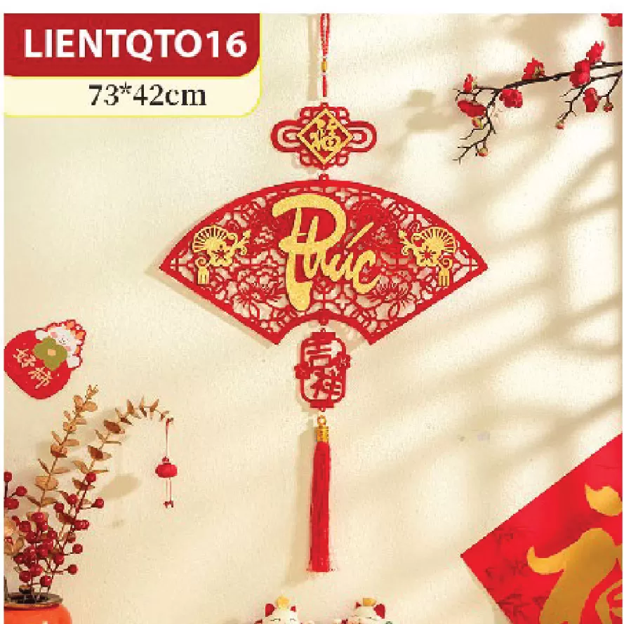 Khánh liễn treo trang trí TẾT SIÊU ĐẸP chất liệu nhung đỏ