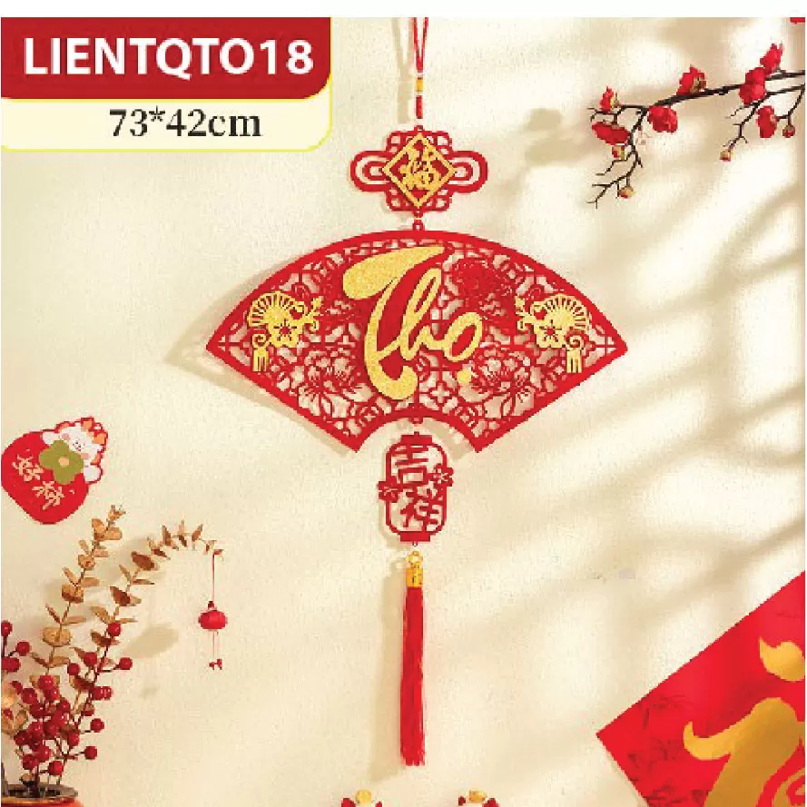 Khánh liễn treo trang trí TẾT SIÊU ĐẸP chất liệu nhung đỏ