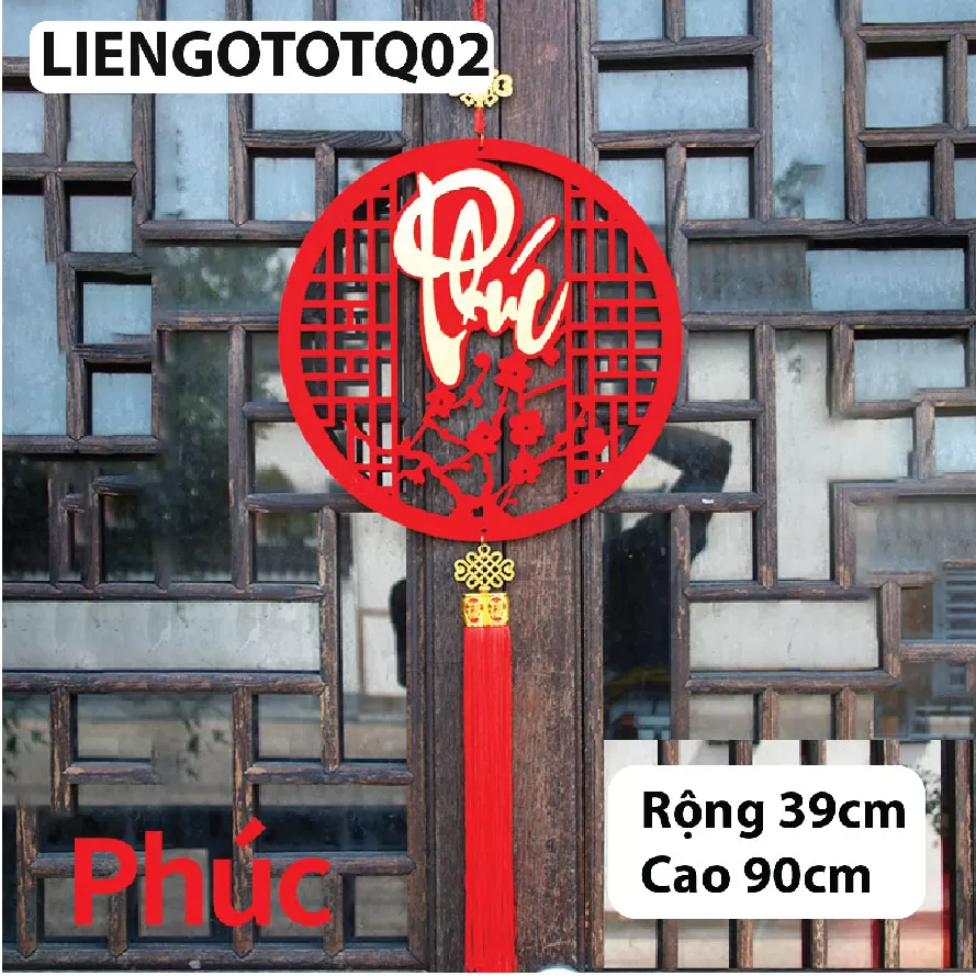Vòng gỗ nhung trang trí tết loại to đẹp cho gia đình năm mới