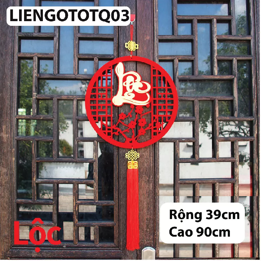 Vòng gỗ nhung trang trí tết loại to đẹp cho gia đình năm mới