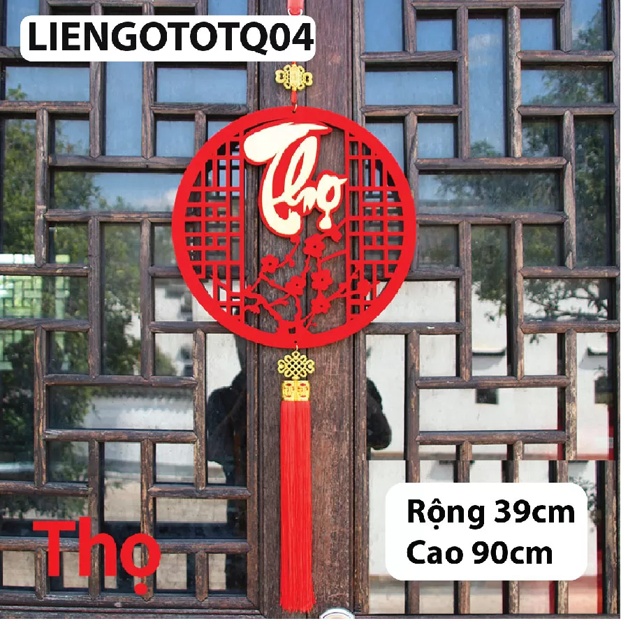 Vòng gỗ nhung trang trí tết loại to đẹp cho gia đình năm mới