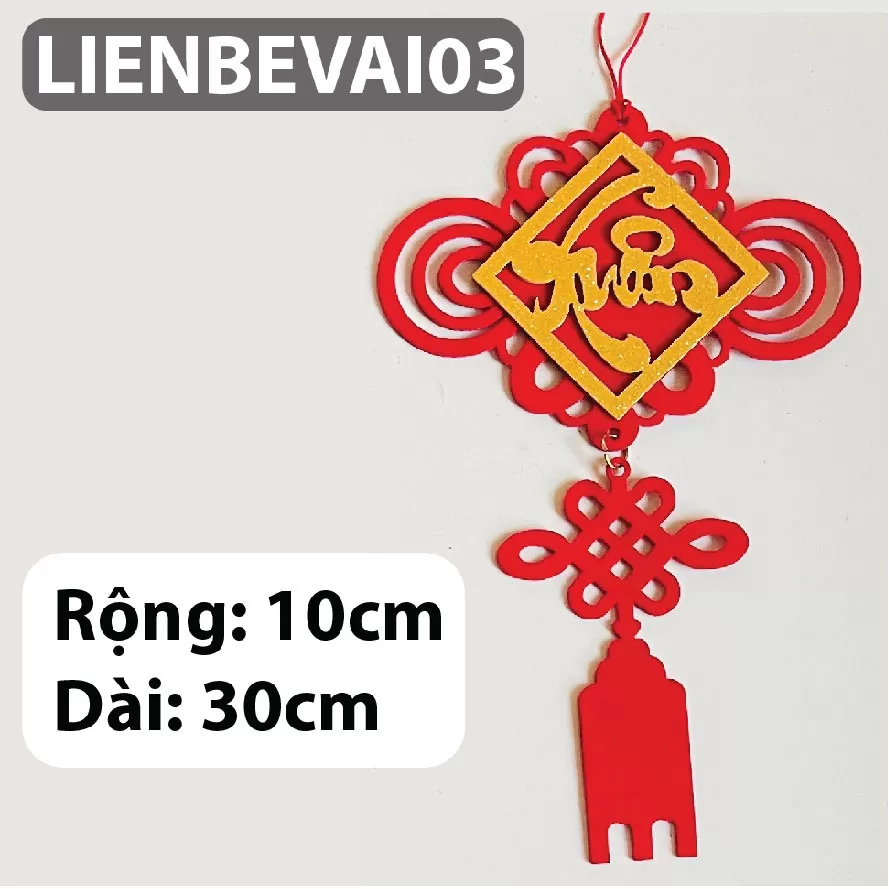 Liễn nhung bé vải treo trang trí tết