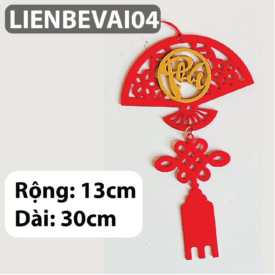 Liễn nhung bé vải treo trang trí tết