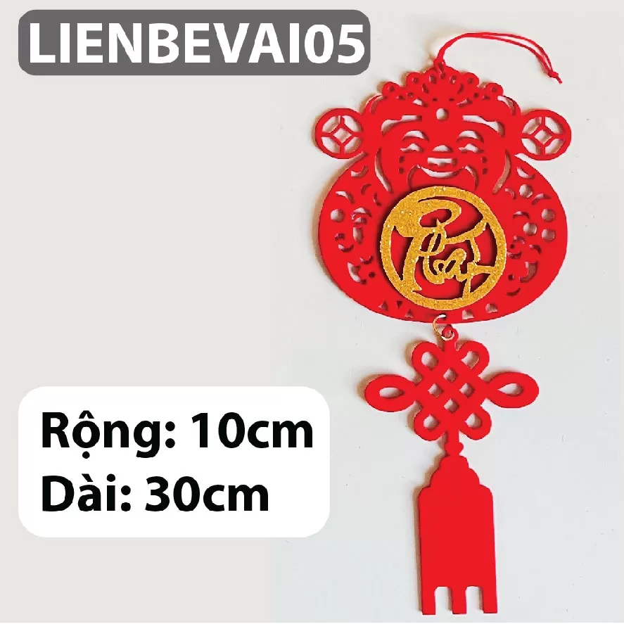 Liễn nhung bé vải treo trang trí tết