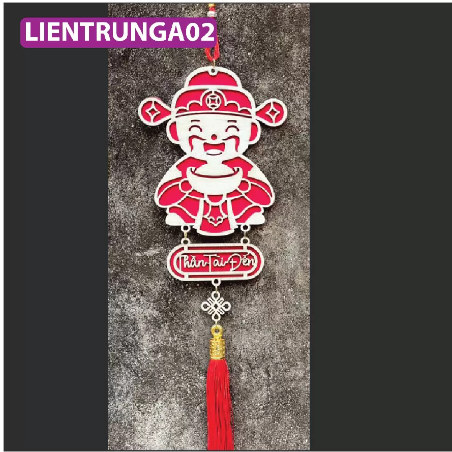 Liễn gỗ treo trang trí TẾT SIÊU XINH loại nhỡ trung
