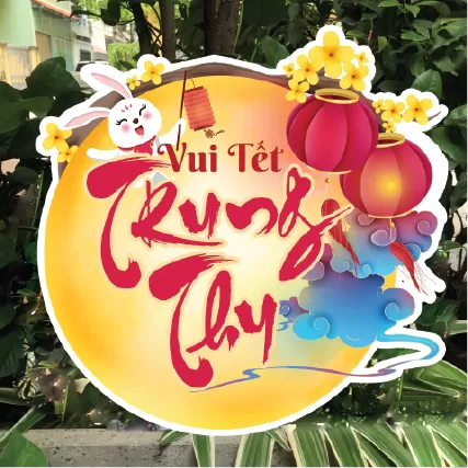  Biển treo trang trí trung thu chất liệu focmex