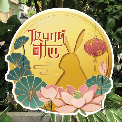  Biển treo trang trí trung thu chất liệu focmex