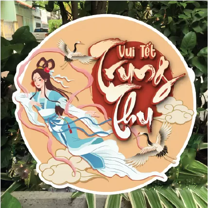  Biển treo trang trí trung thu chất liệu focmex