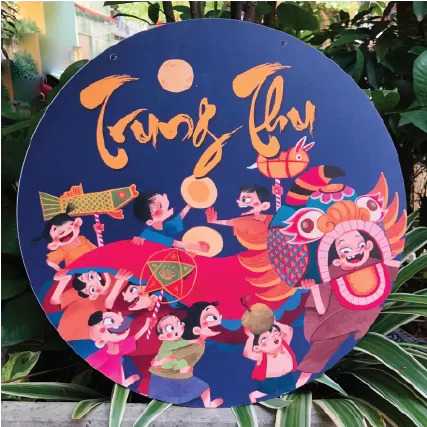  Biển treo trang trí trung thu chất liệu focmex