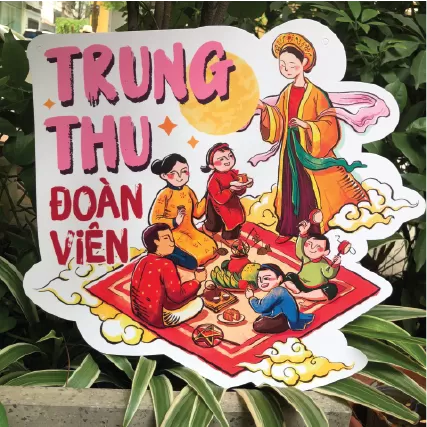  Biển treo trang trí trung thu chất liệu focmex