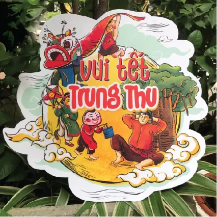  Biển treo trang trí trung thu chất liệu focmex