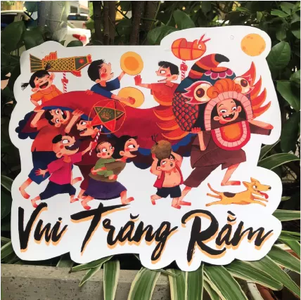  Biển treo trang trí trung thu chất liệu focmex