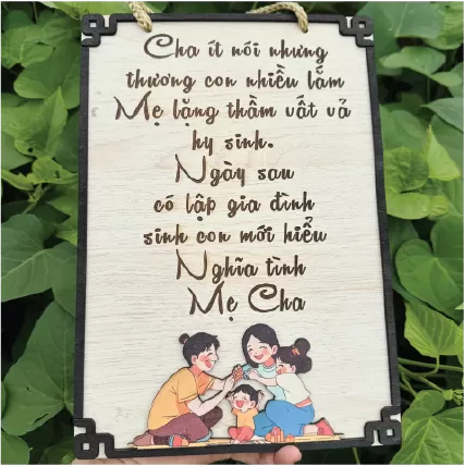 Bảng gỗ trang trí gia đình